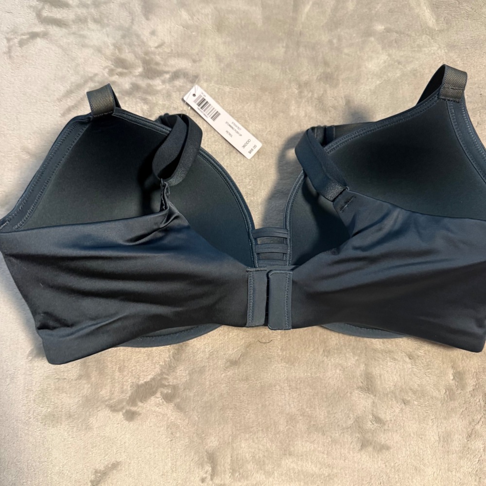 Soma Stunning Push Up Bra 36DDD Petrol Gray/Blue Smooth T Shirt NWT - Picture 4 of 6